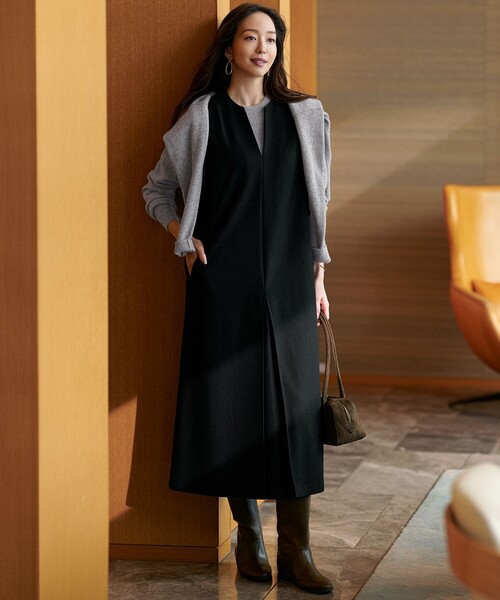 23区（ニジュウサンク） カーディガン ピュアカシミヤ クルーネック