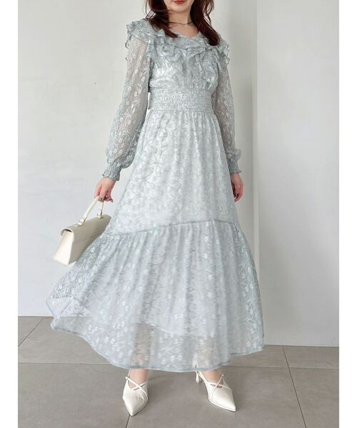 dazzlin バックリボンレースフリルワンピース dazzlin（ダズリン） ワンピース バックリボンレースフリルワンピース