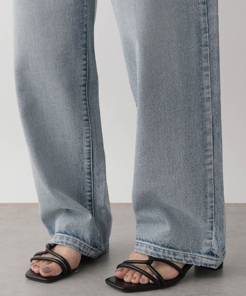 [LOWRYS FARM] повреждение обработка Denim брюки SMALL оттенок голубого прочее женский 