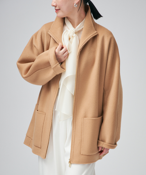 utilite リバービーバー スタンドカラーコート（キャメル） VERMEIL par iena（ヴェルメイユパーイエナ） コート アウター