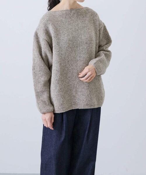 かぐれ ニット セーター 「2サイズ展開」ペルーボートネックニット