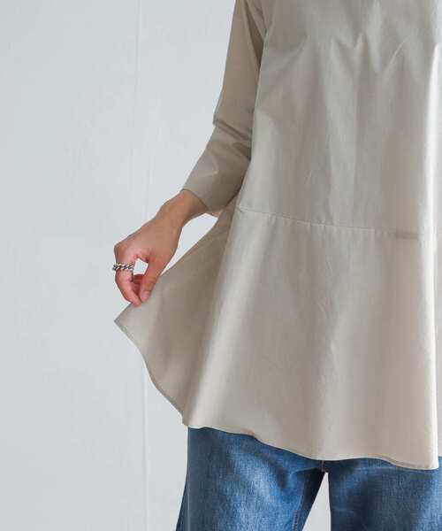 「URBAN RESEARCH DOORS」 7分袖チュニック MEDIUM グリーン レディース_画像3