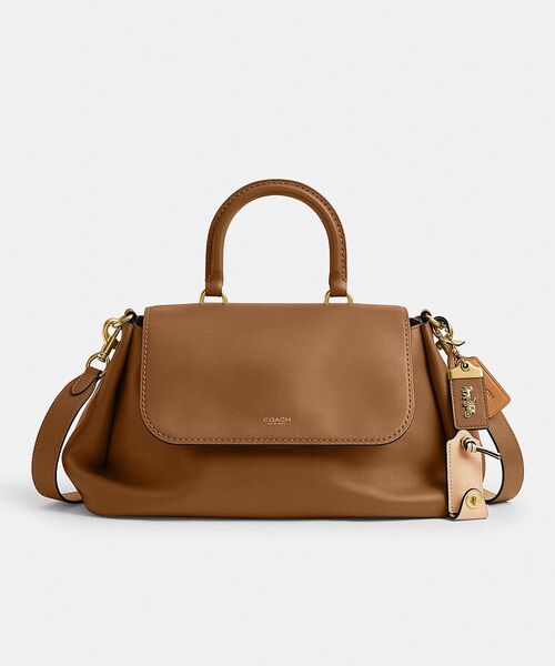 COACHブラウン/クリーム ハンドバッグ&ショルダーストラップ COACH（コーチ） ショルダーバッグ バッグ スラウチー ローグ トップ