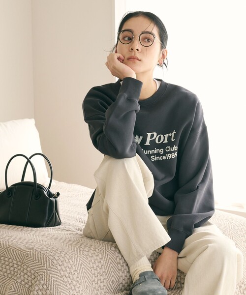 ビューティアンドユース　コットン裏毛 ロゴスウェット プルオーバー　トレーナー BEAUTY＆YOUTH UNITED ARROWS トレーナー スウェット コットン裏毛