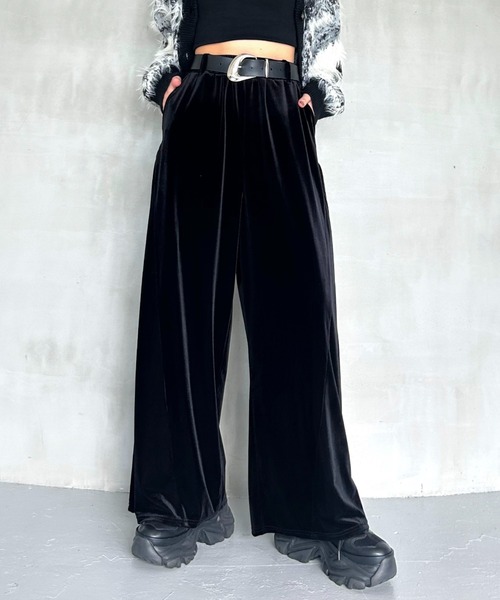 完売品 cygne ベロアパンツ ブラック フリーサイズ bottoms | Cygne