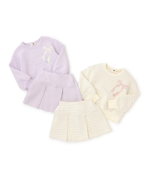 KP セットアップ ハートラメジャカード セットアップ キッズ 子供服 