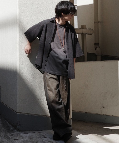 「WYM LIDNM」 半袖シャツ L グレー メンズ_画像7