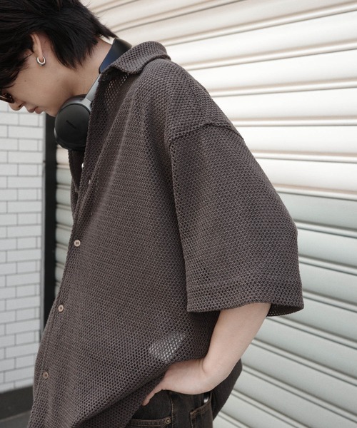 「WYM LIDNM」 半袖シャツ L グレー メンズ_画像9