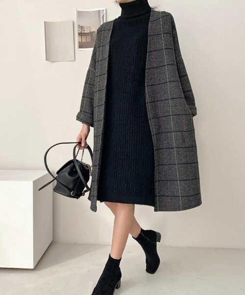 ジャケット ノーカラージャケット ノーカラーデザイン オーバーサイズ