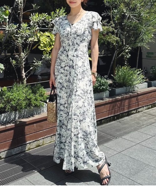 「rienda」 半袖ワンピース SMALL ブラック レディース_画像4