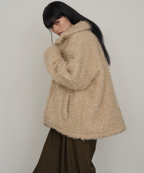 NOGLE コート アウター 「NOGLE/ノグル」カーリーシャギーボアスタンド