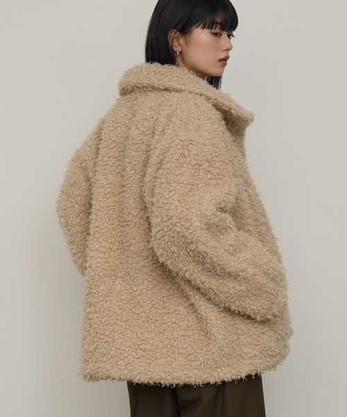 NOGLE コート アウター 「NOGLE/ノグル」カーリーシャギーボアスタンド 