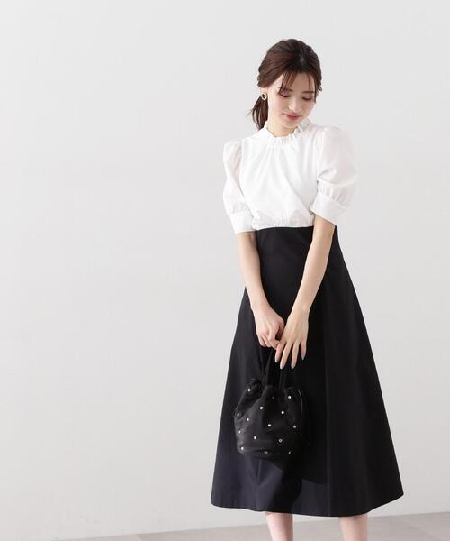 「PROPORTION BODY DRESSING」 半袖ワンピース MEDIUM ブラック レディース_画像6