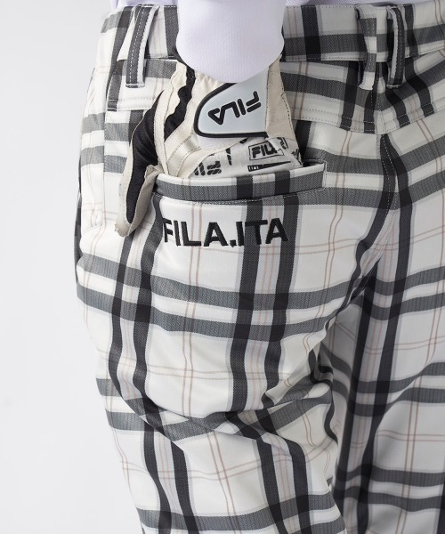 FILA GOLF パンツ 「FILA GOLF:フィラゴルフ」チェック柄ボンディング