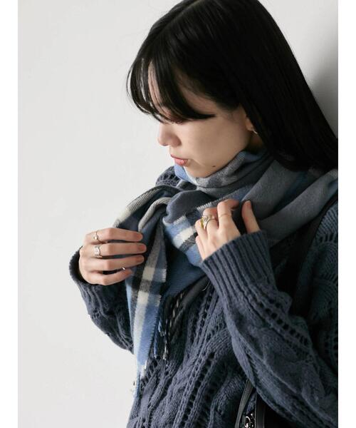 Samansa Mos2 blue（サマンサモスモスブルー） ストール マフラー