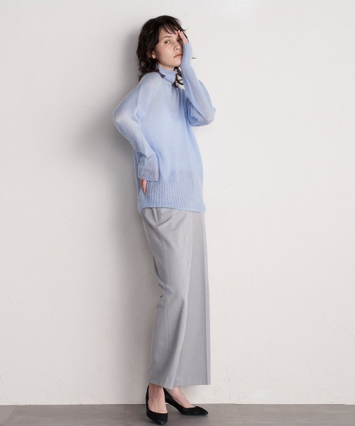 「la.f…」 長袖ニット 9号 ブルー レディース_画像8