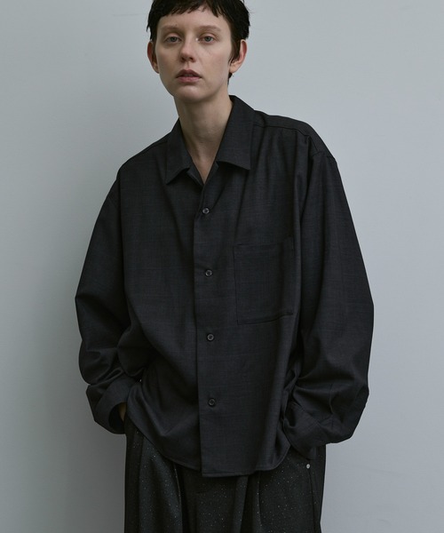 remer シャツ ルーズベーシッククロップドシャツ「shadow glen check 