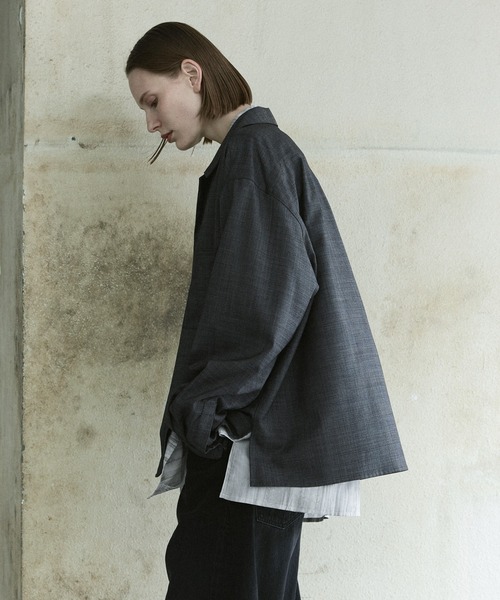 【2024AW】JOURNAL STANDARD ピンタッククロップドシャツ 黒 JOURNAL STANDARD - 【2024AW】JOURNAL STANDARD ピンタッククロップド