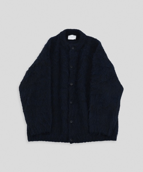 「remer」 ニットカーディガン LARGE ダークブルー メンズ_画像4