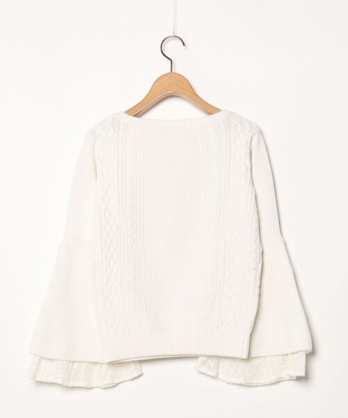「Khaju」 長袖ニット - ホワイト レディース_画像2