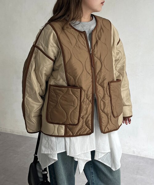 CPCM（シーピーシーエム） ブルゾン アウター 切替キルティング