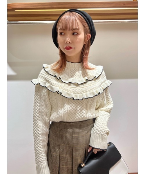 「FURFUR」 長袖ニット FREE ブルー レディース_画像4