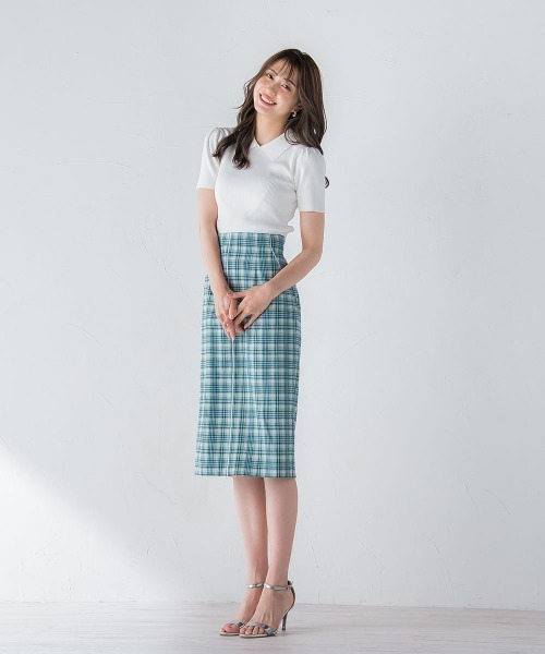 「QUEENS COURT」 半袖ニット M ブラック レディース_画像4