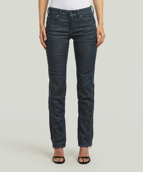 ジーンズ デニム デニムパンツ Dartt Zip Slim Jeans/立体裁断ジップディテールスリムジーンズ レディースの画像