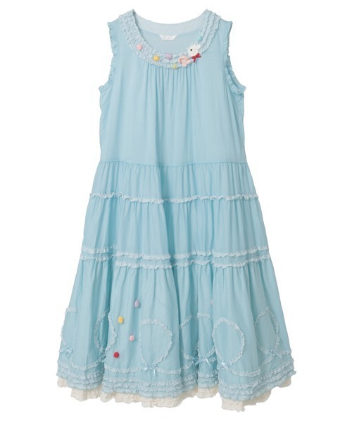 PINK HOUSE（ピンクハウス） ワンピース カラフルポップルフリル使い