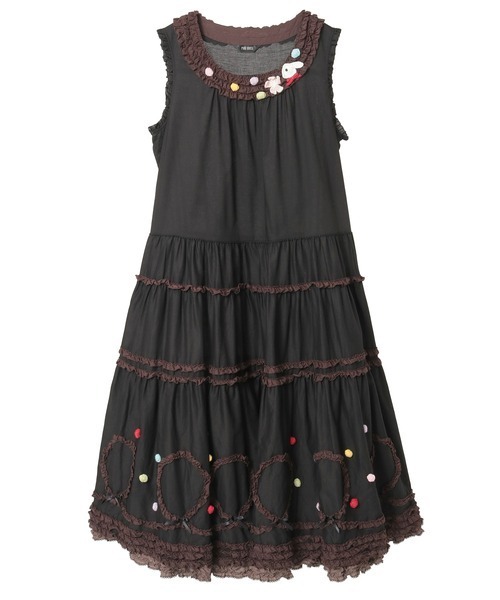 PINK HOUSE（ピンクハウス） ワンピース カラフルポップルフリル使い