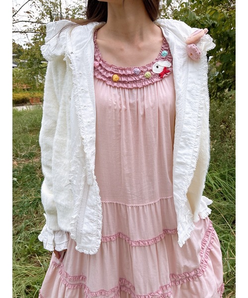 PINK HOUSE（ピンクハウス） ワンピース カラフルポップルフリル使い