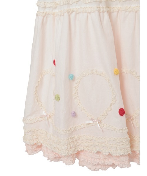 PINK HOUSE（ピンクハウス） ワンピース カラフルポップルフリル使い