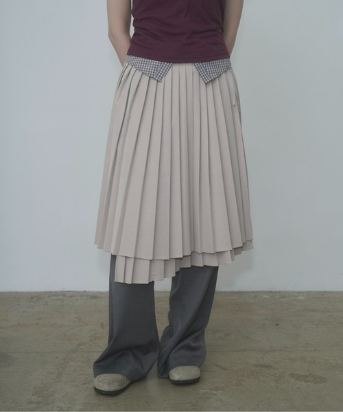 FEKETE スカート FEKETE（フェケテ） スカート wrapping pleated skirt / ラッピング