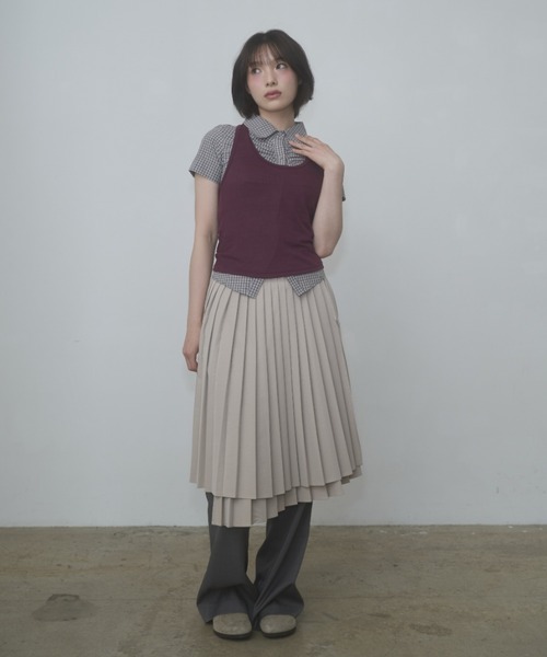 FEKETE（フェケテ） スカート wrapping pleated skirt / ラッピング