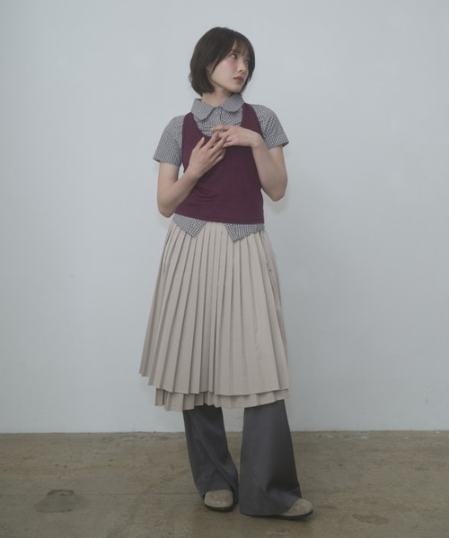 FEKETE（フェケテ） スカート wrapping pleated skirt / ラッピング