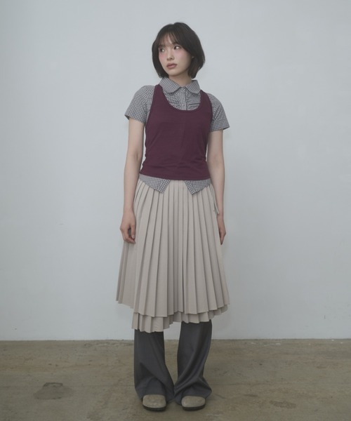 FEKETE（フェケテ） スカート wrapping pleated skirt / ラッピング