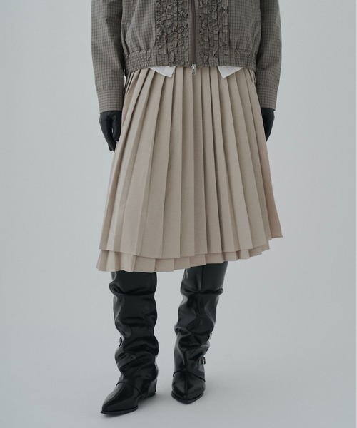 FEKETE（フェケテ） スカート wrapping pleated skirt / ラッピング