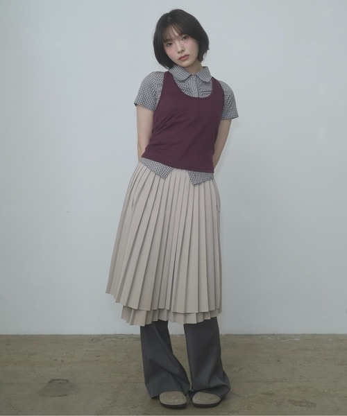 FEKETE（フェケテ） スカート wrapping pleated skirt / ラッピング