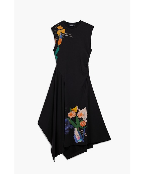 Desigual（デシグアル） ワンピース 花柄のアシンメトリードレス