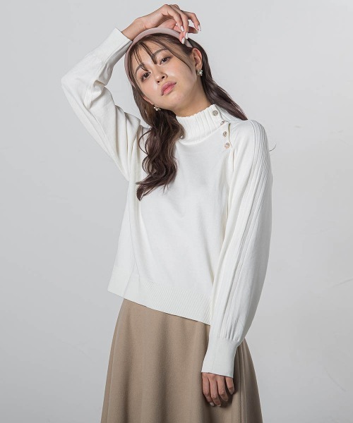 「QUEENS COURT」 長袖ニット M ブラック レディース_画像2