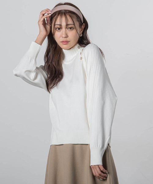 「QUEENS COURT」 長袖ニット M ブラック レディース_画像3