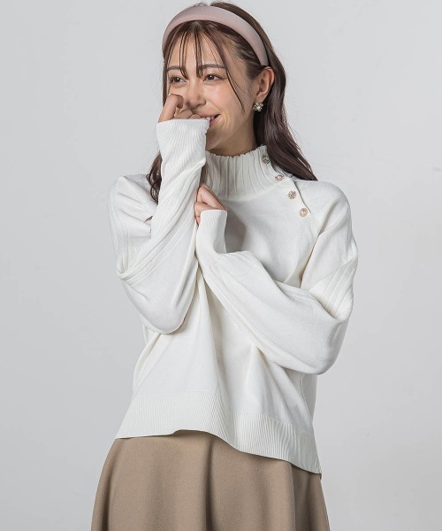 「QUEENS COURT」 長袖ニット M ブラック レディース_画像4