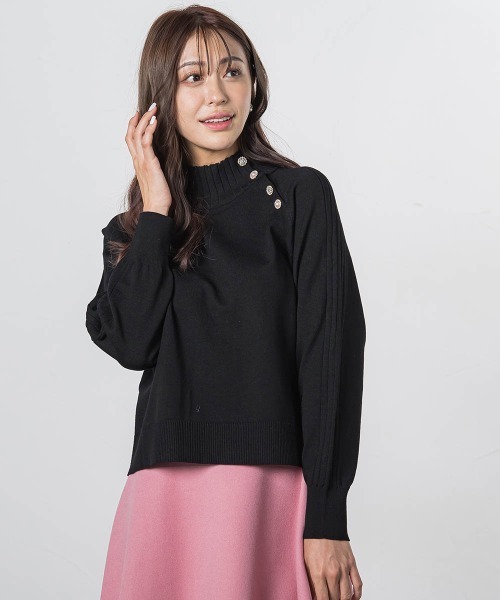 「QUEENS COURT」 長袖ニット M ブラック レディース_画像9