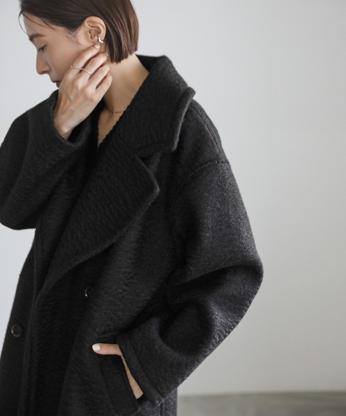 「select MOCA」 チェスターコート FREE チャコールグレー レディース_画像9