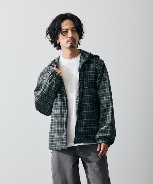 improves（インプローブス） ナイロンジャケット チェック柄