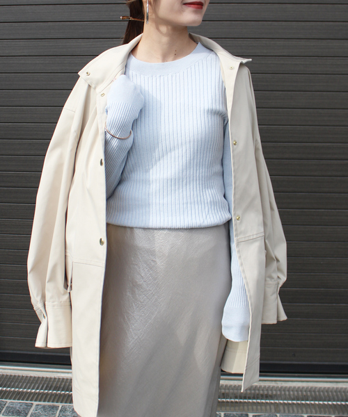 「Rouge vif」 長袖ニット フリー サックスブルー レディース_画像3
