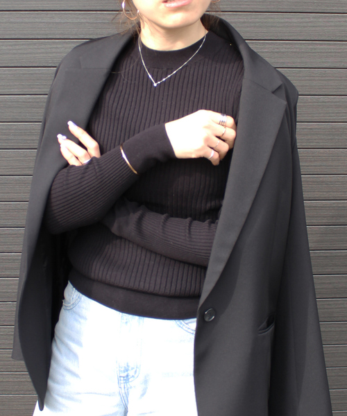 「Rouge vif」 長袖ニット フリー サックスブルー レディース_画像5