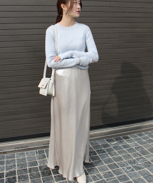 「Rouge vif」 長袖ニット フリー サックスブルー レディース_画像7