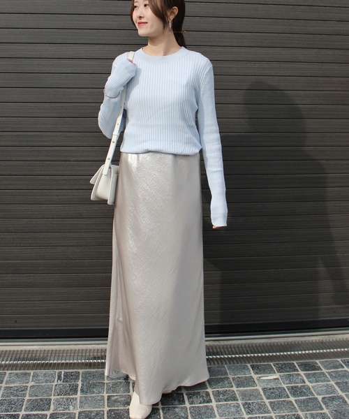 「Rouge vif」 長袖ニット フリー サックスブルー レディース_画像8