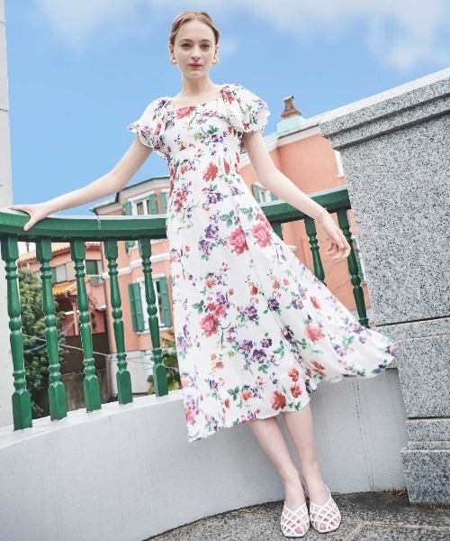 「AND COUTURE」 ノースリーブワンピース MEDIUM ブルー系その他 レディースの画像